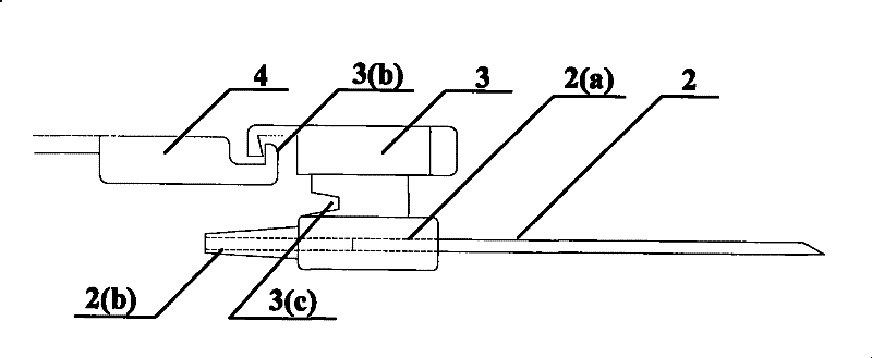 Ejection type painless intravenous injection needle tube device