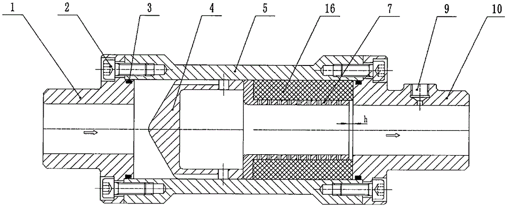 Broadband gas-liquid two-phase spring pulsation damper