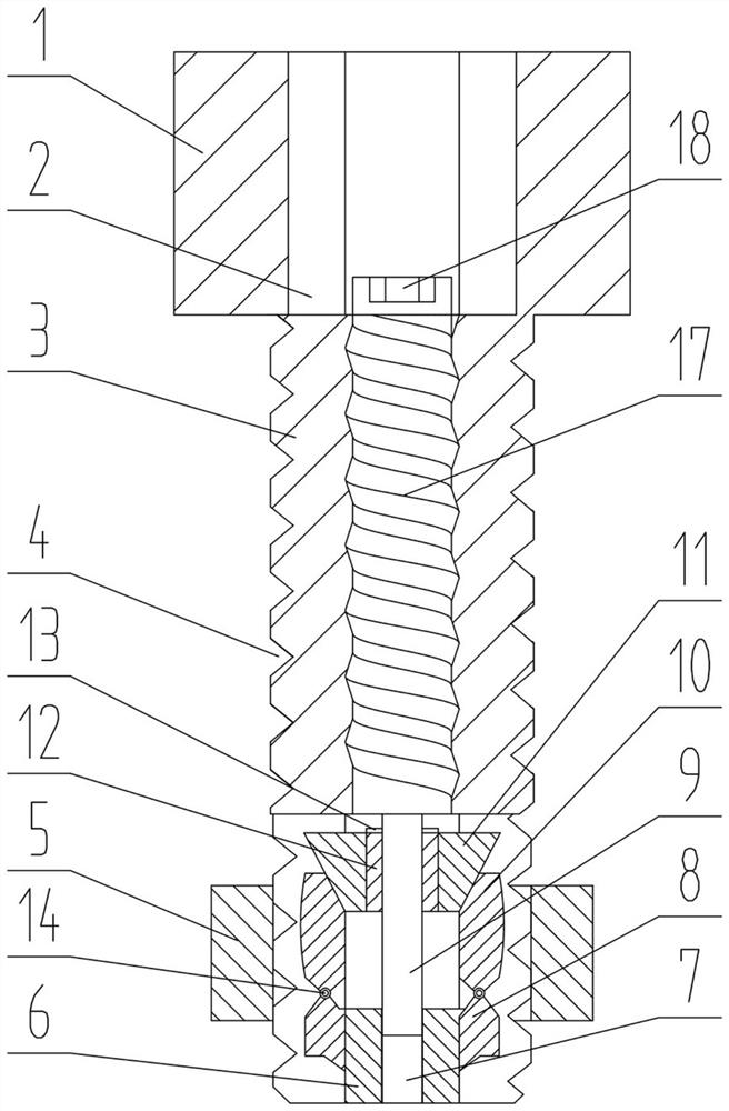 Bolt with double hexagonal bolt heads