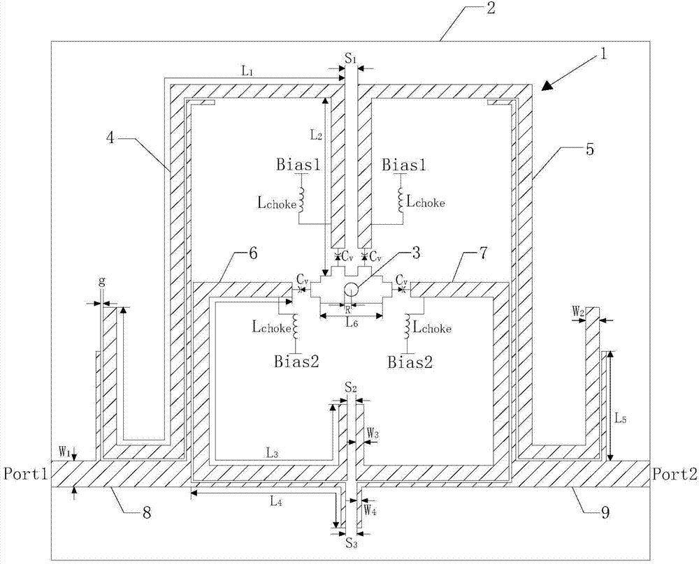 Reconfigurable dual-band band-pass filter