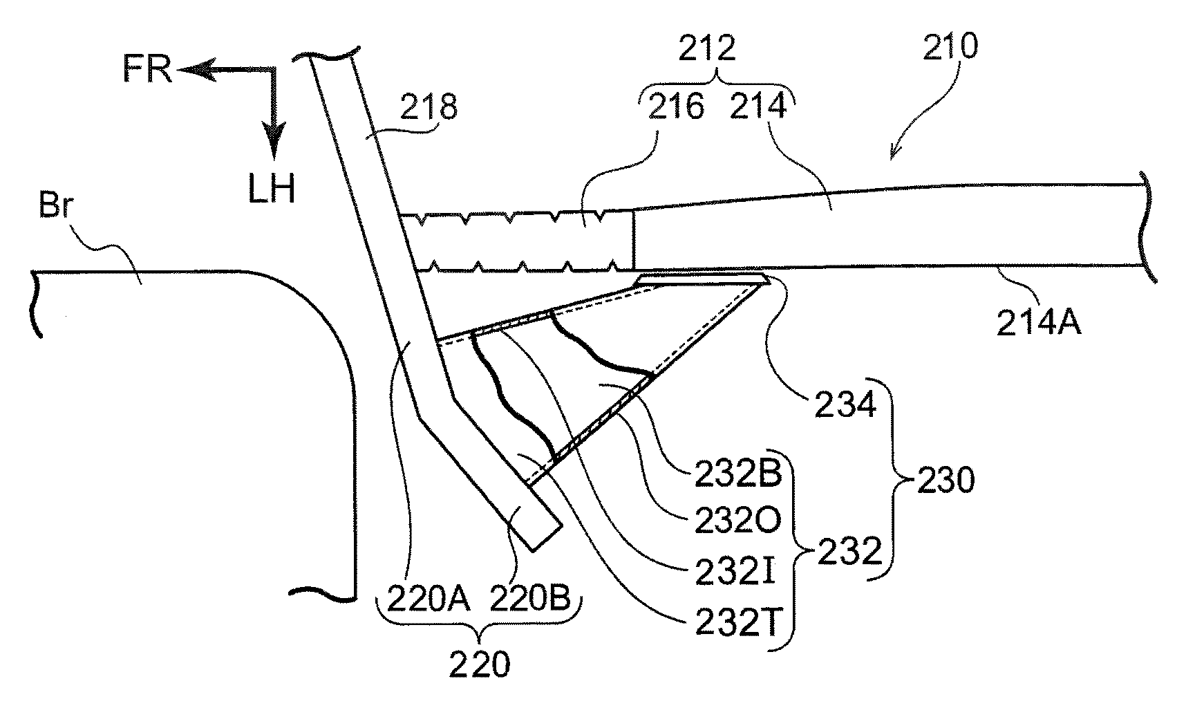 Vehicle body end section structure