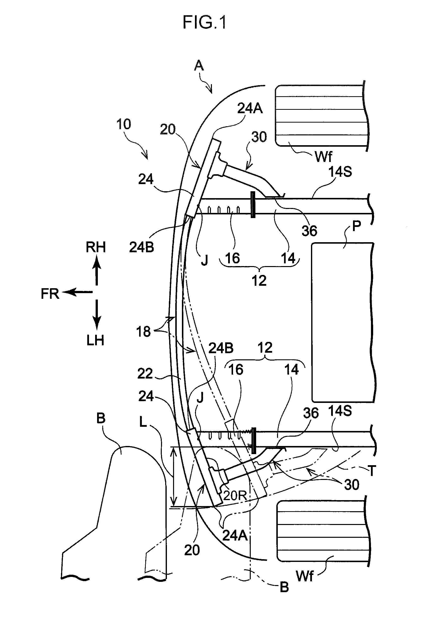 Vehicle body end section structure