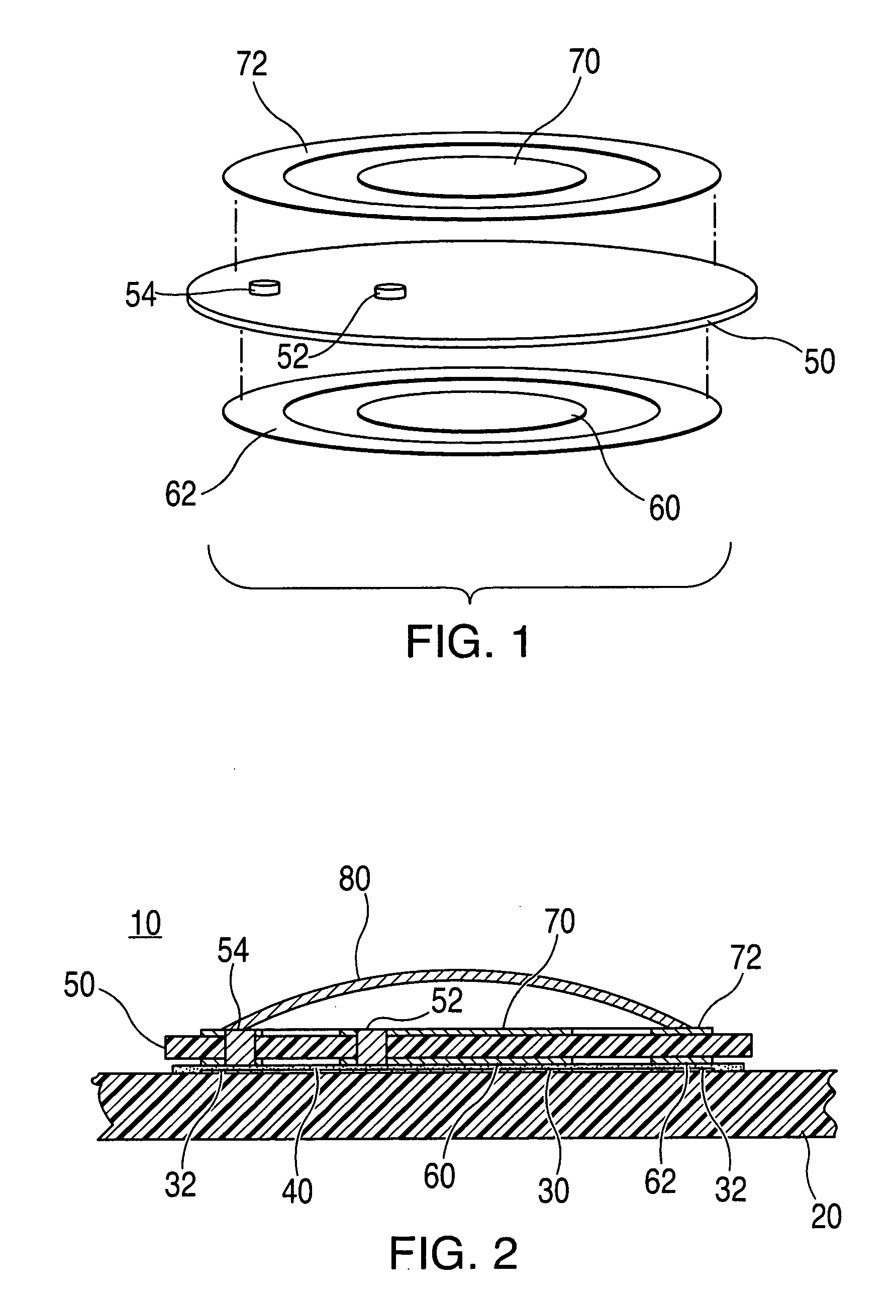 Switch structures for use on printed circuit boards