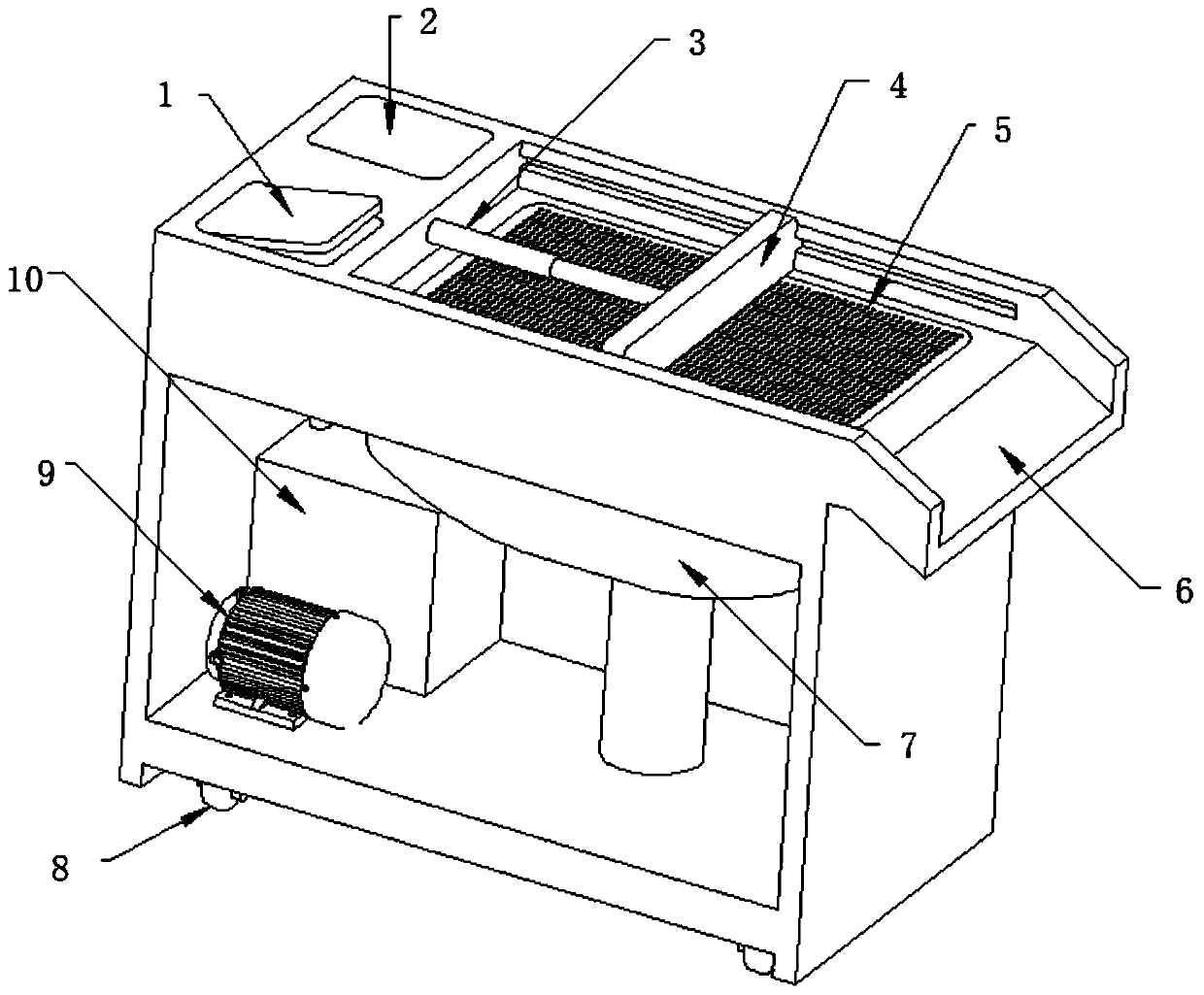 Wet garbage solid-liquid separation device