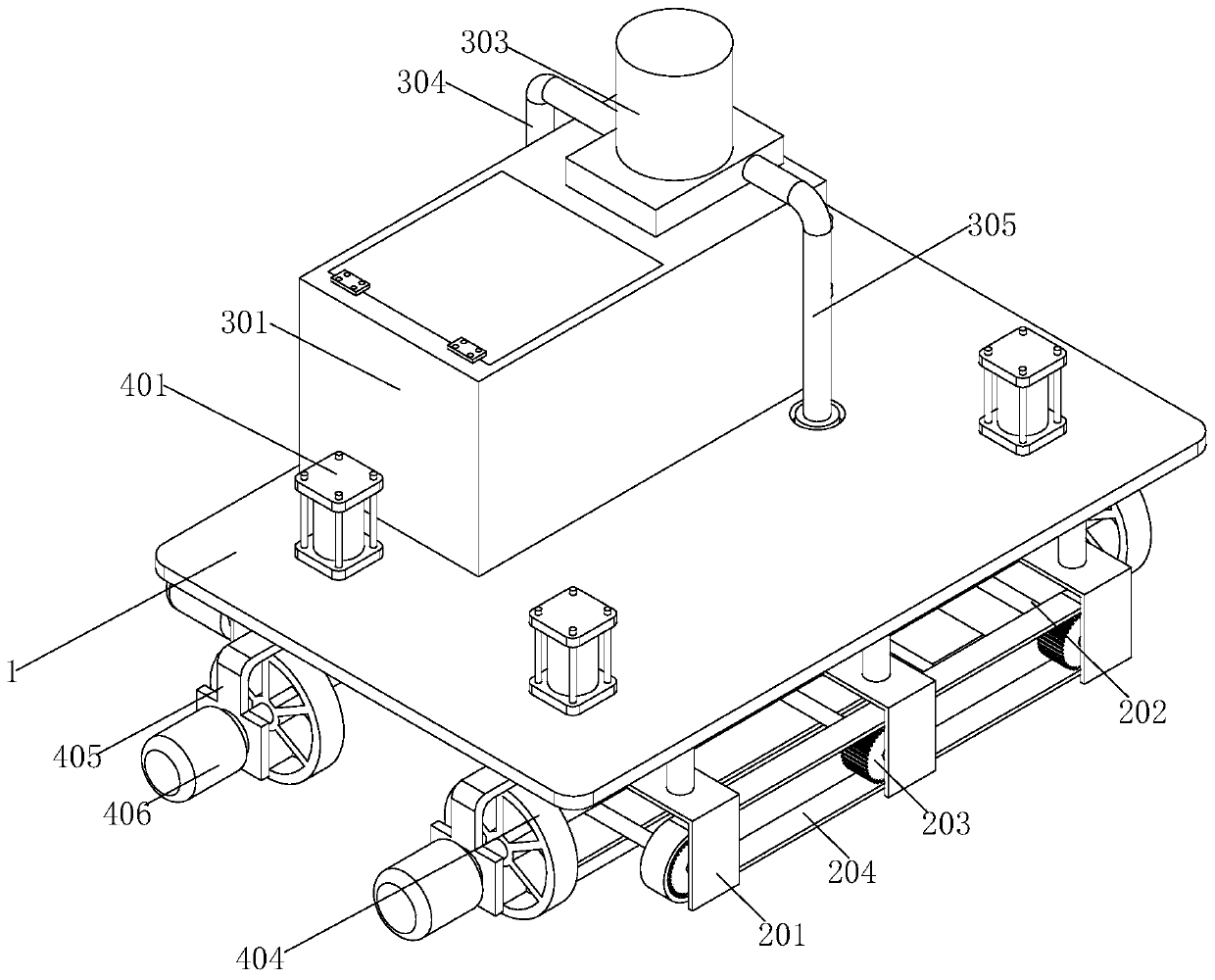 Operation robot for indoor floor cleaning