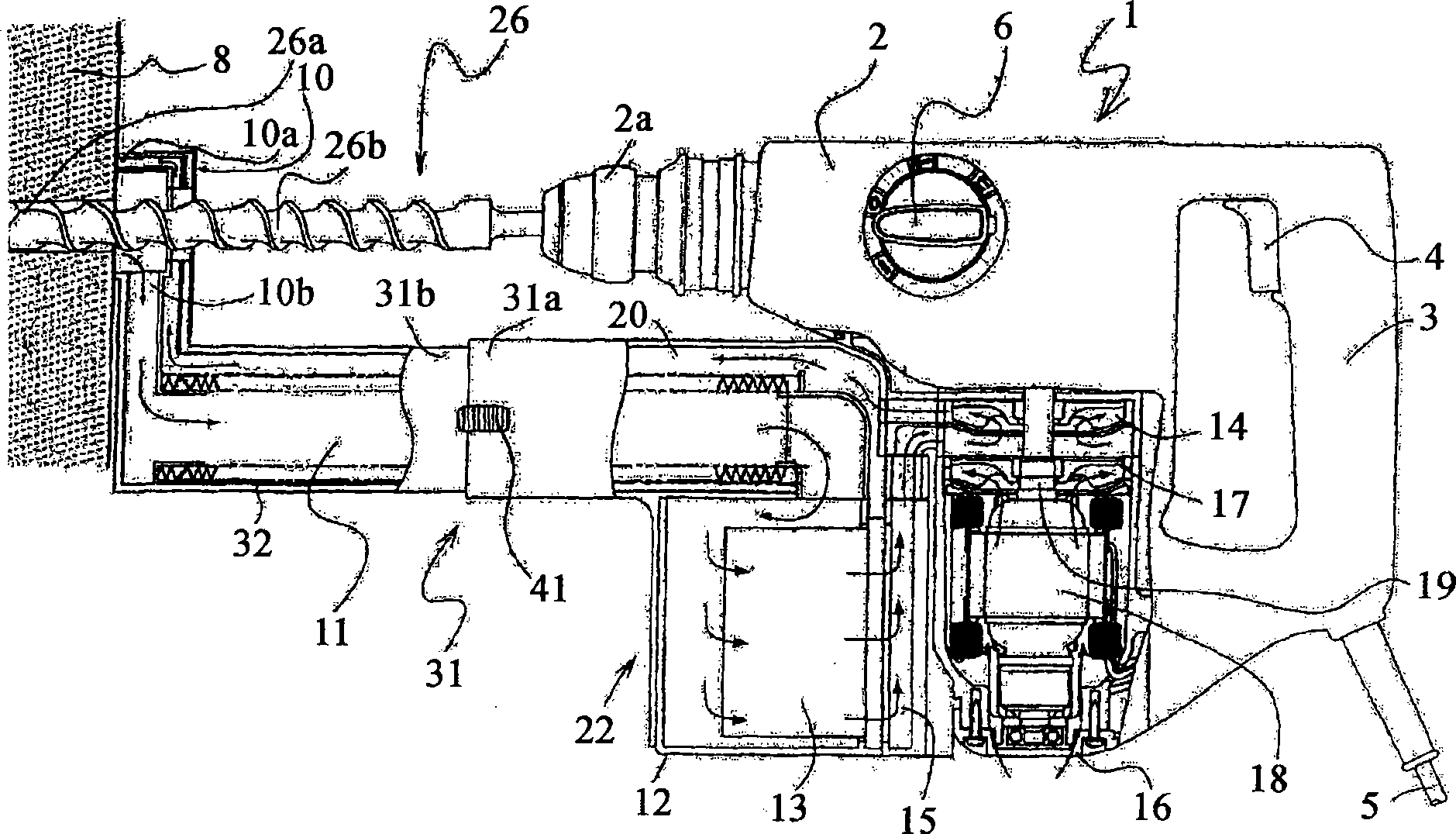 Drilling tool with dust collector