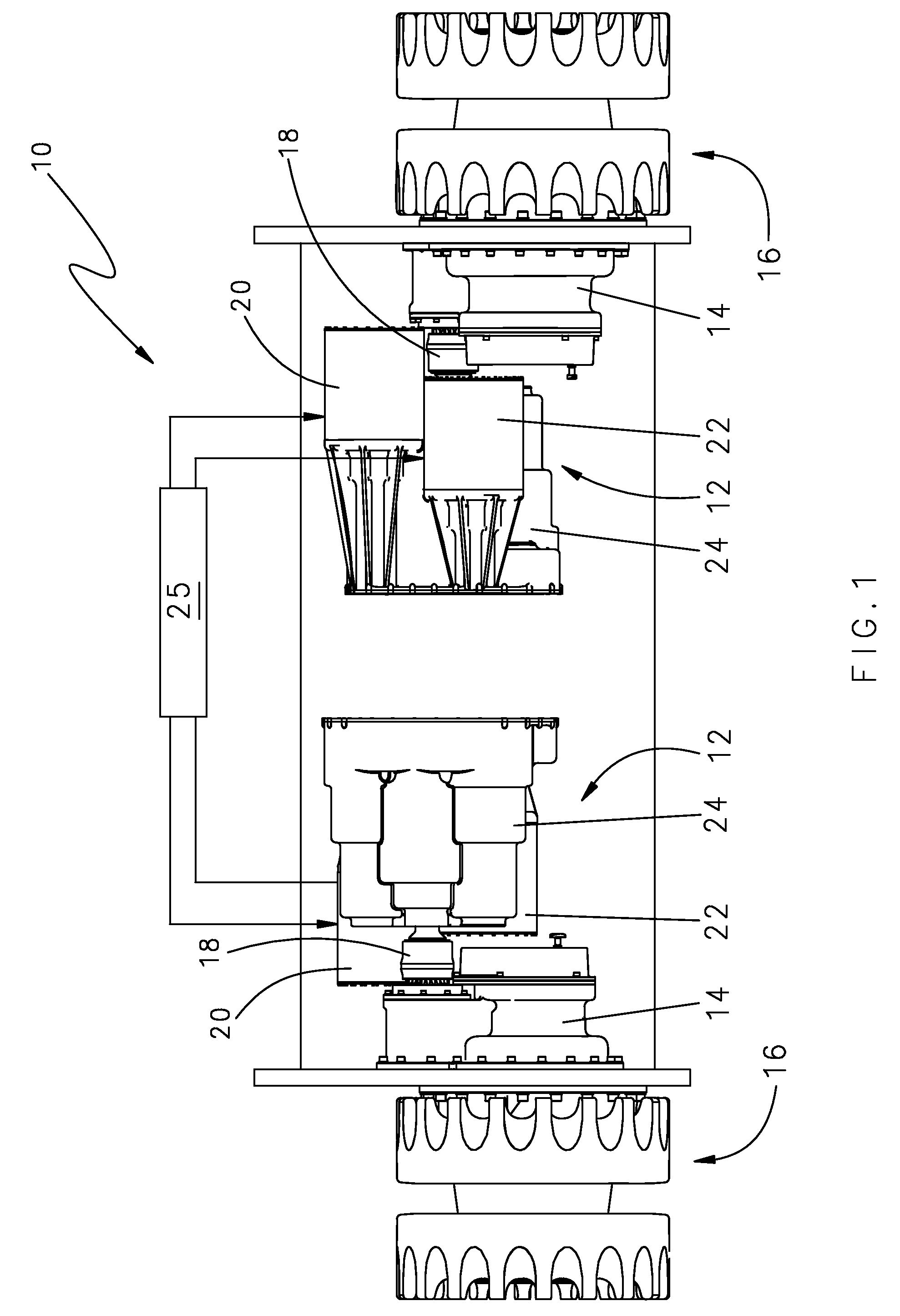 Electrically driven parallel shaft transmission that maintains delivered power while shifting