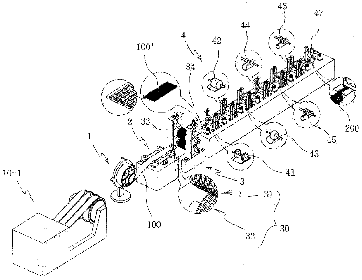 Embossed stainless pipe manufacturing apparatus and embossed stainless pipe manufacturing method using same