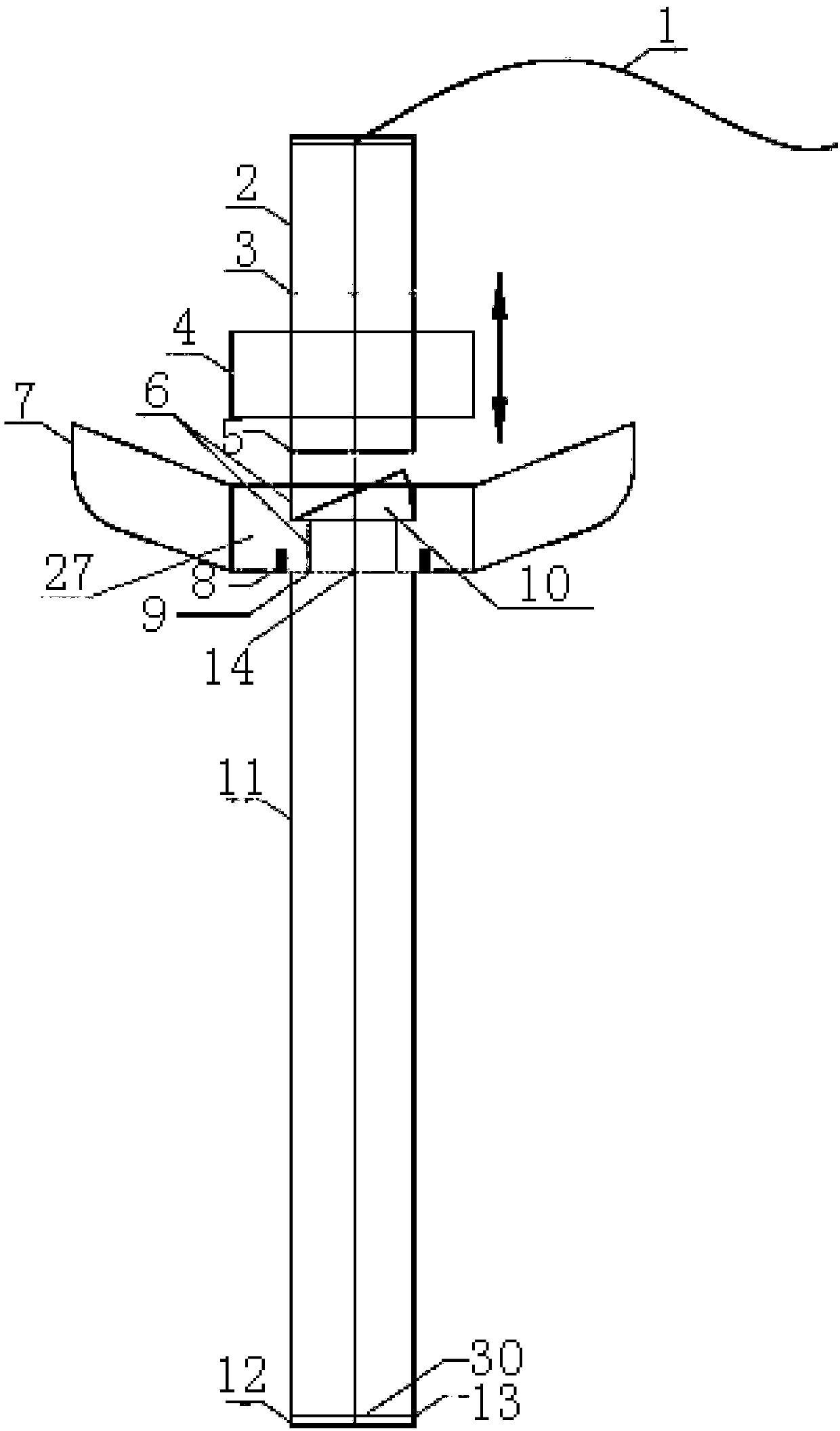 Stratified sampling device for columnar sediment