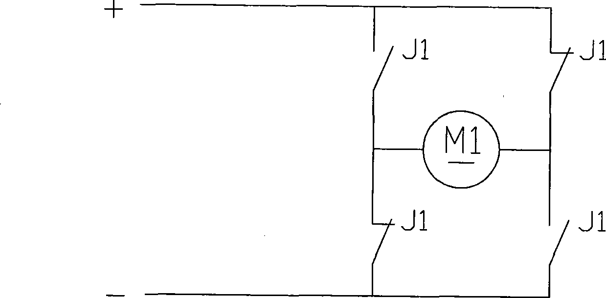 Implementing DC motor positive and negative rotation circuit by PLC-controlled relay