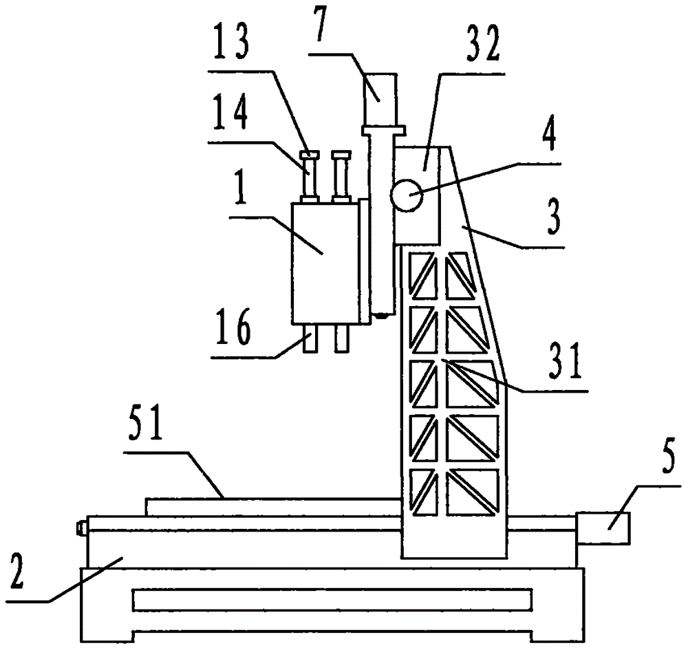 Numerical control drilling and milling machine with numerical-control multi-axis double working tables