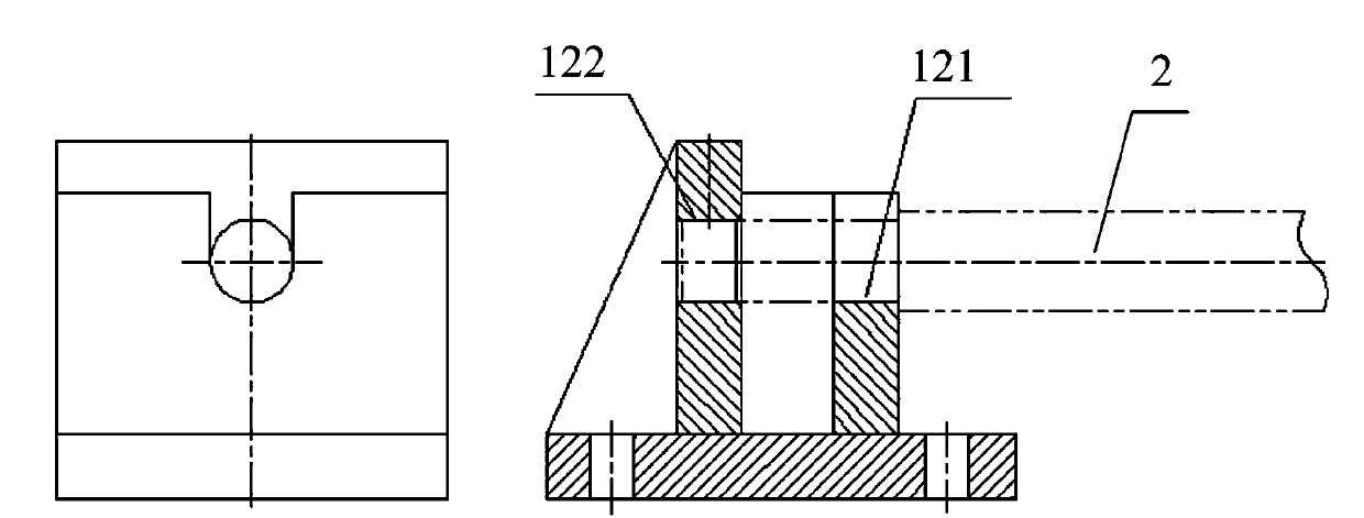 Combined press-mounting table for peeling roller of corn harvesting machine