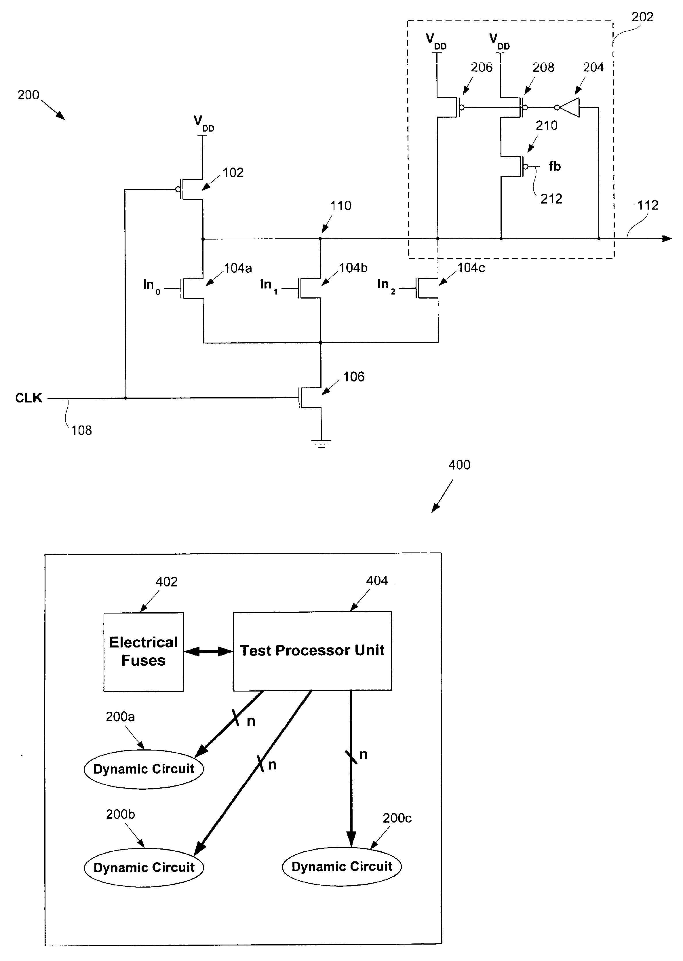 Adaptive keeper sizing for dynamic circuits based on fused process corner data