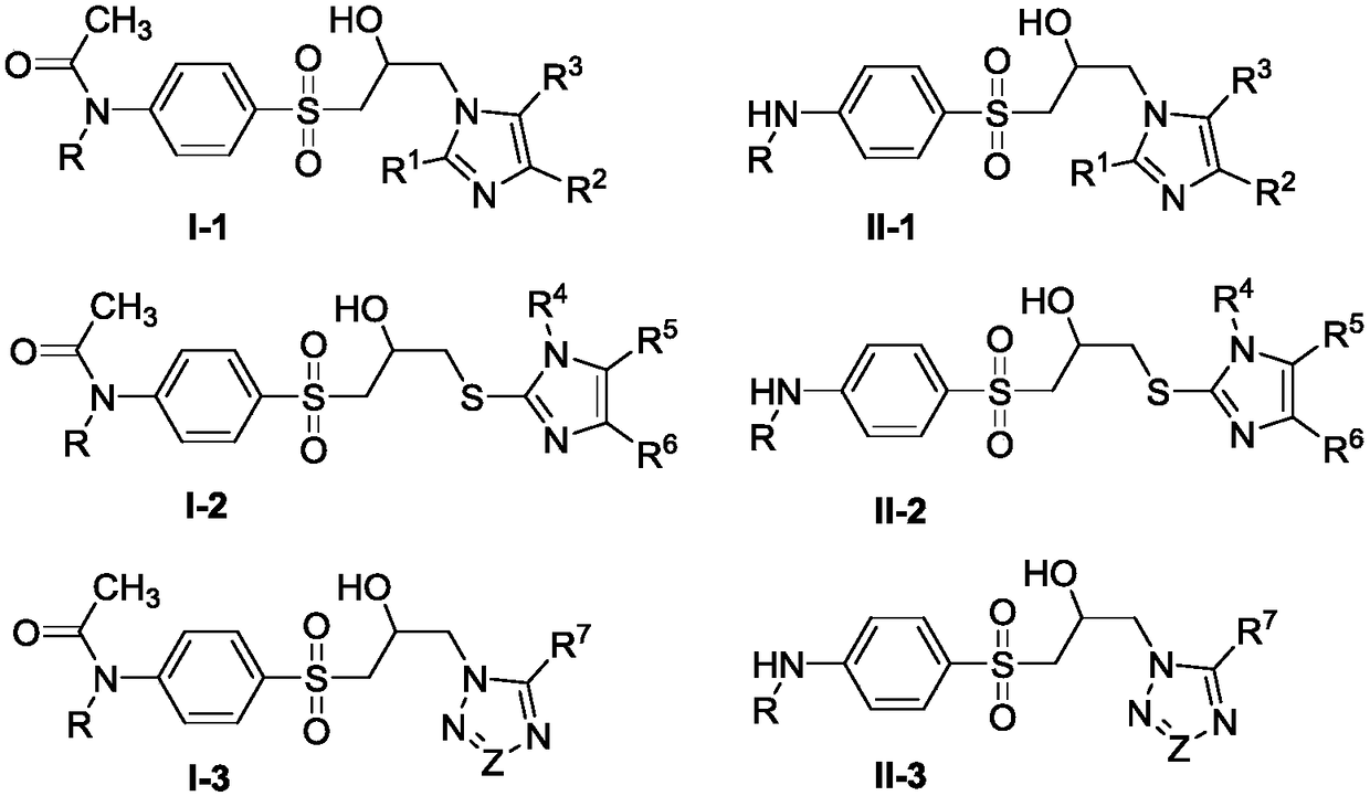 Isopropyl alcohol bridged sulfonazole type compound as well as preparation method and application thereof