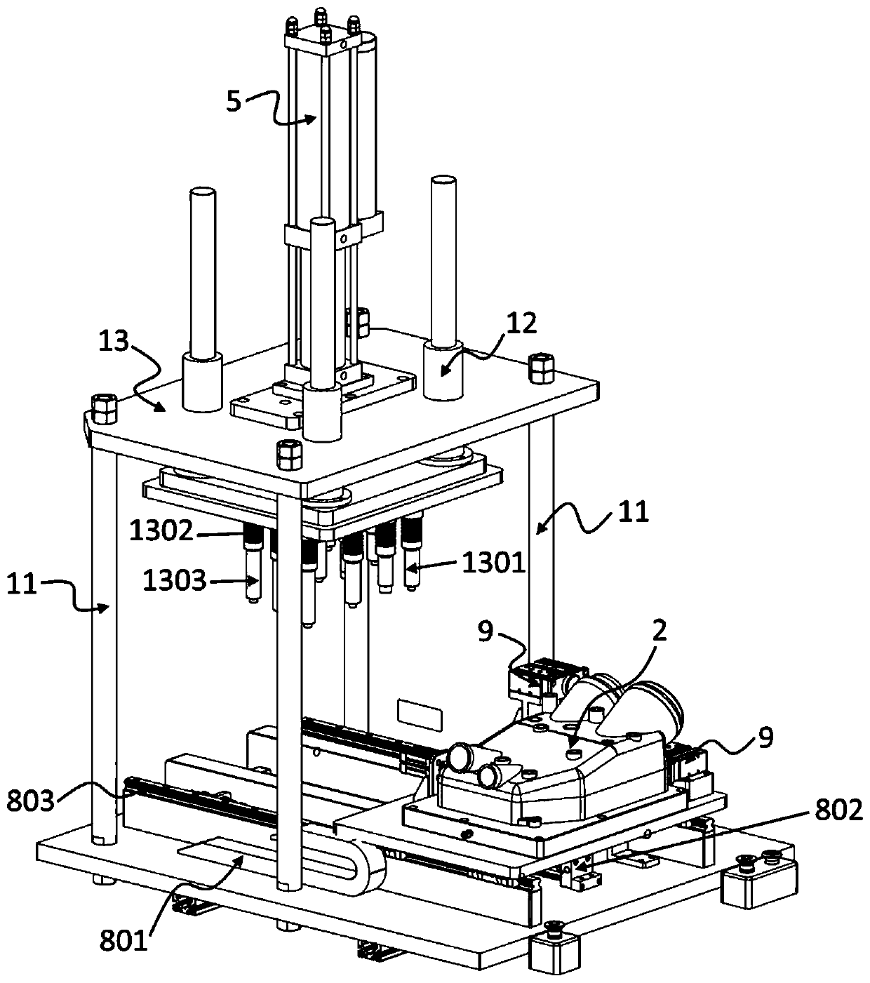 Automobile oil filter air tightness test automation device and test method thereof