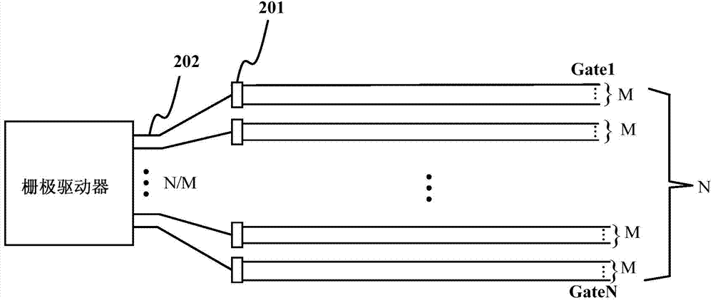 Grid electrode driving circuit and display device