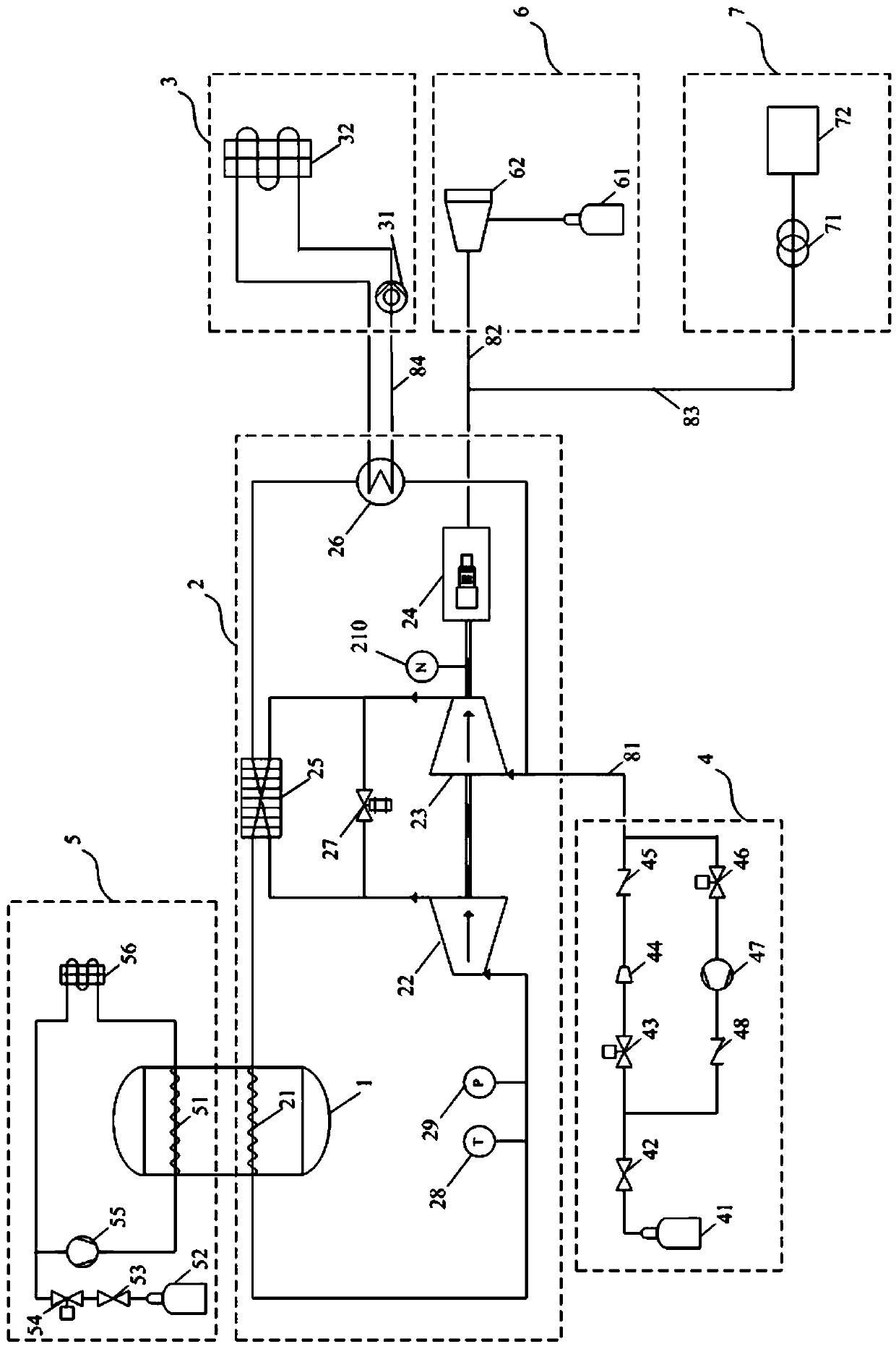 Spatial high-power nuclear power system based on closed Brayton cycle