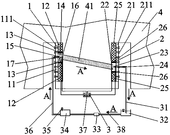 An in-situ test device for seepage in fractured rock mass that can be assembled and disassembled