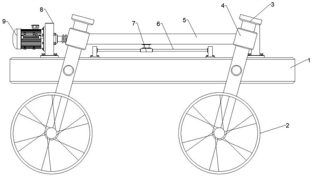 A height-adjustable mechanical arm and a farmland ditch-drilling robot