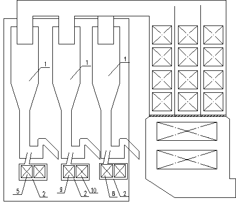 Circulating fluidized bed boiler with second reheaters