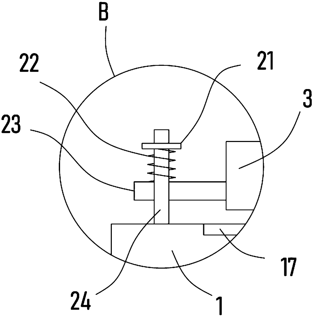 Supporting device used for urological surgery