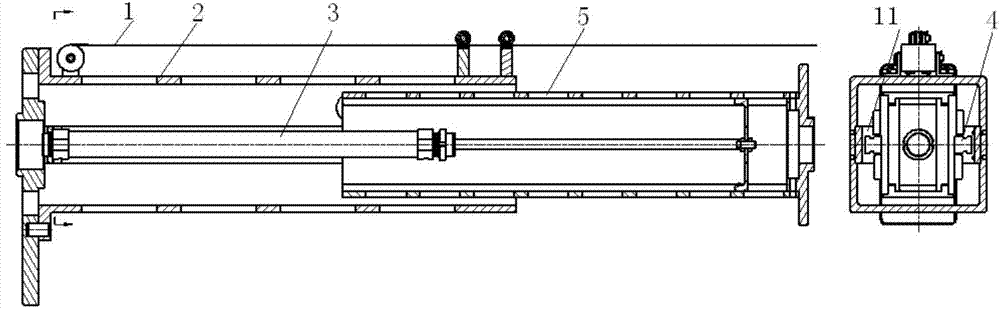 Ultrasonic testing device for circumferential weld of cylinder of nuclear reactor pressure vessel