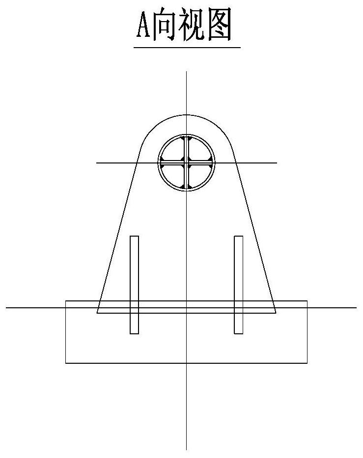 Tail lifting lug structure and construction method suitable for thin-wall slender equipment