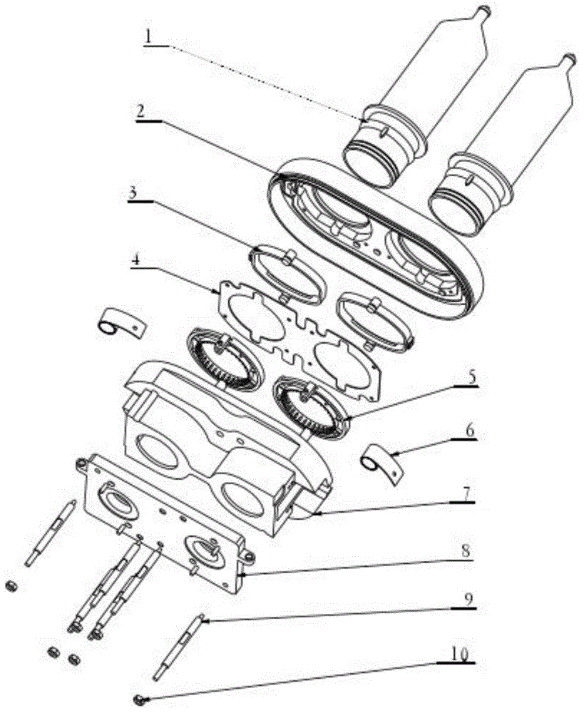 Direct-inserting type high-pressure injector needle cylinder mounting device and method