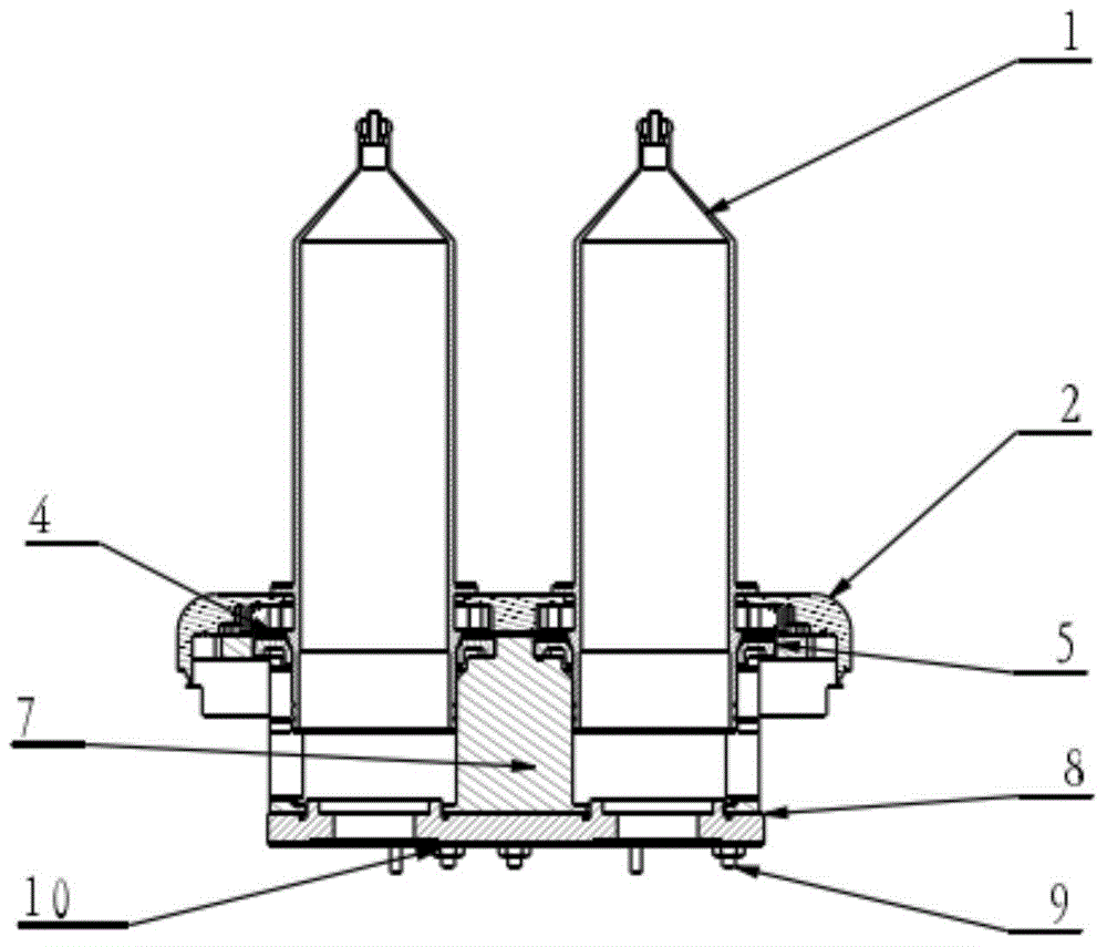 Direct-inserting type high-pressure injector needle cylinder mounting device and method