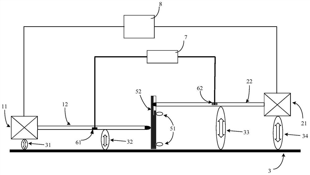 Non-coaxial bidirectional synchronous compression loading device and method thereof