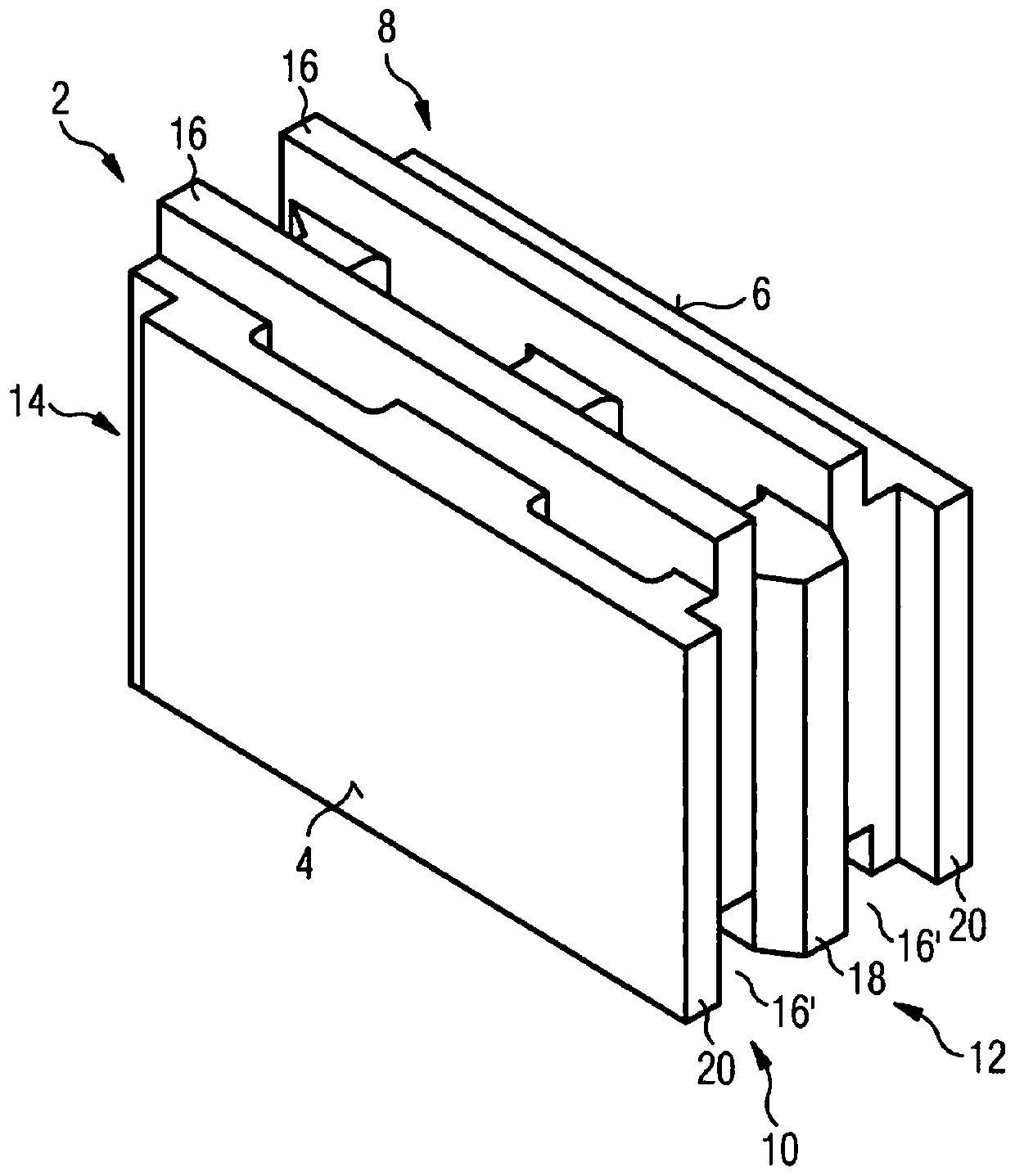 Block for dry construction