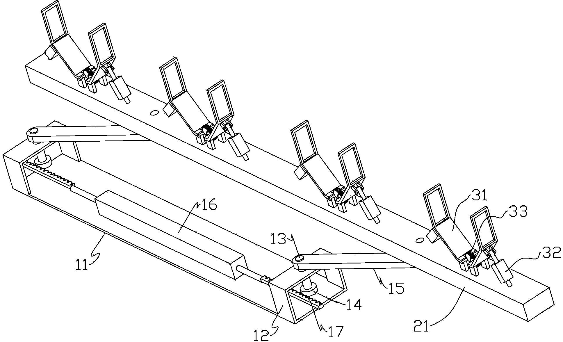 Automatic four-station three-process feeding mechanism