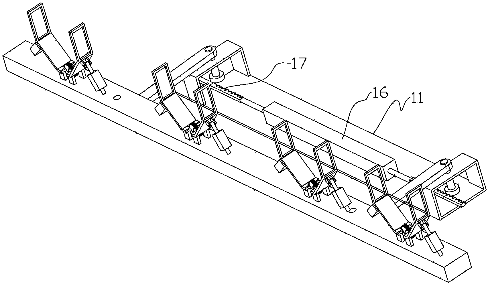 Automatic four-station three-process feeding mechanism