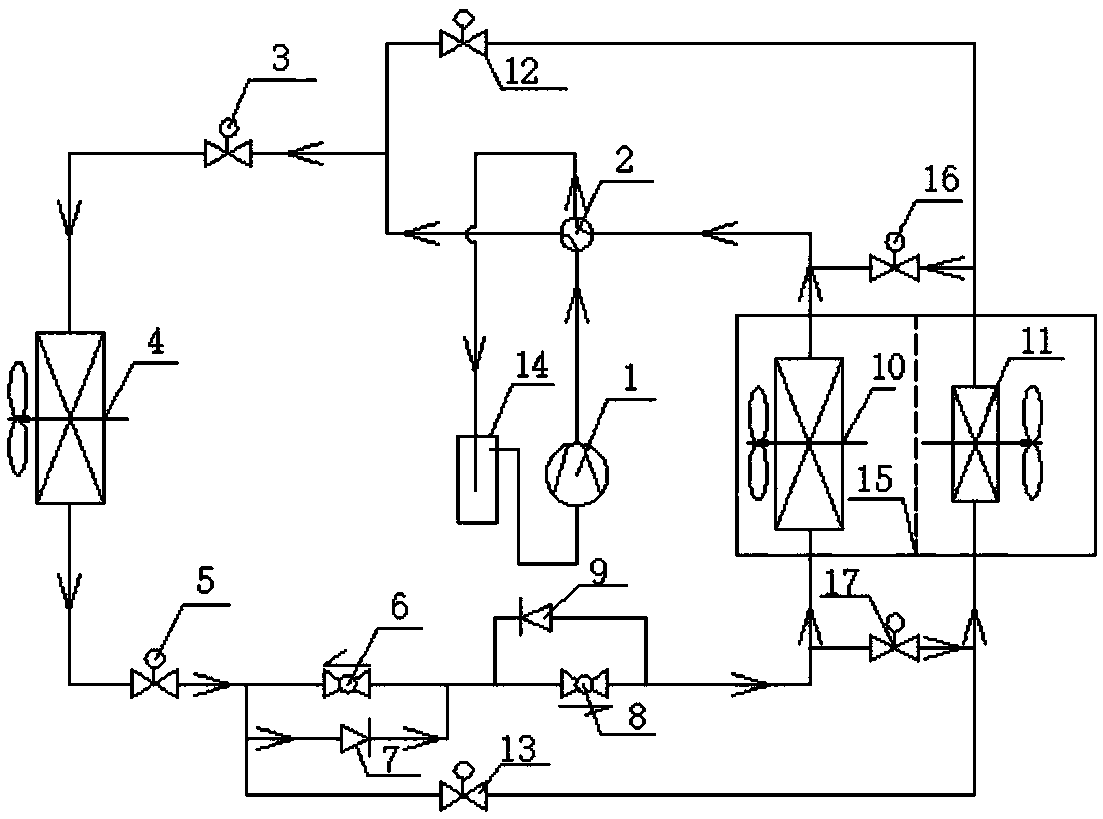 Defrosting air source heat pump system