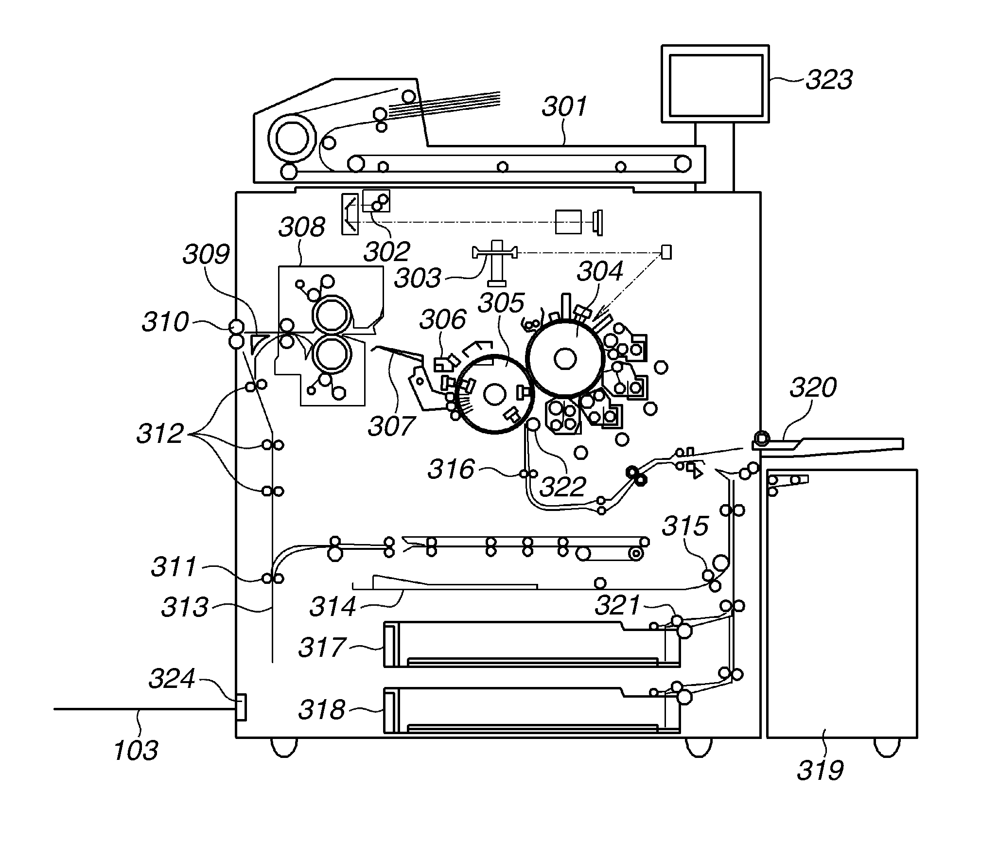 Image forming apparatus, output control method, and program