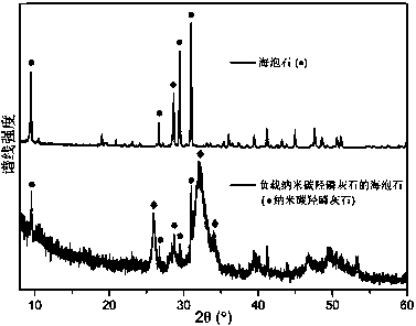 Sepiolite composite material loading nanocarbon hydroxyapatite as well as preparation method and application ofsepiolite composite material