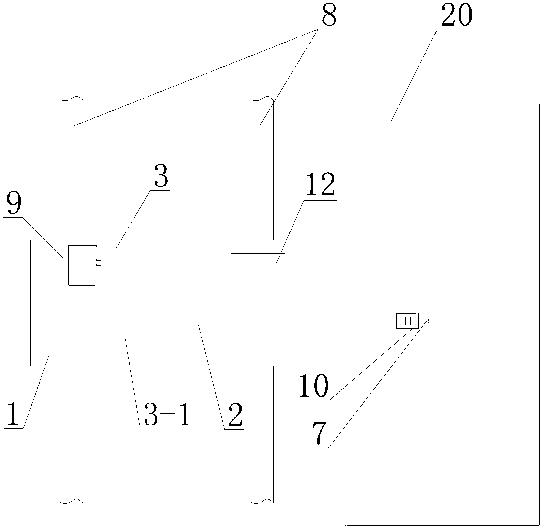 Lifting drawing gear for swimming training and training information collection