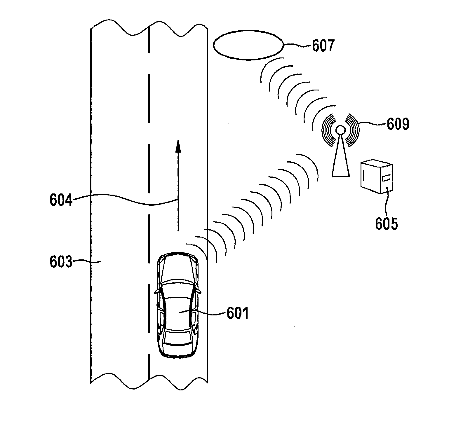 Device and method for operating a display device situated along a street, and corresponding vehicle system