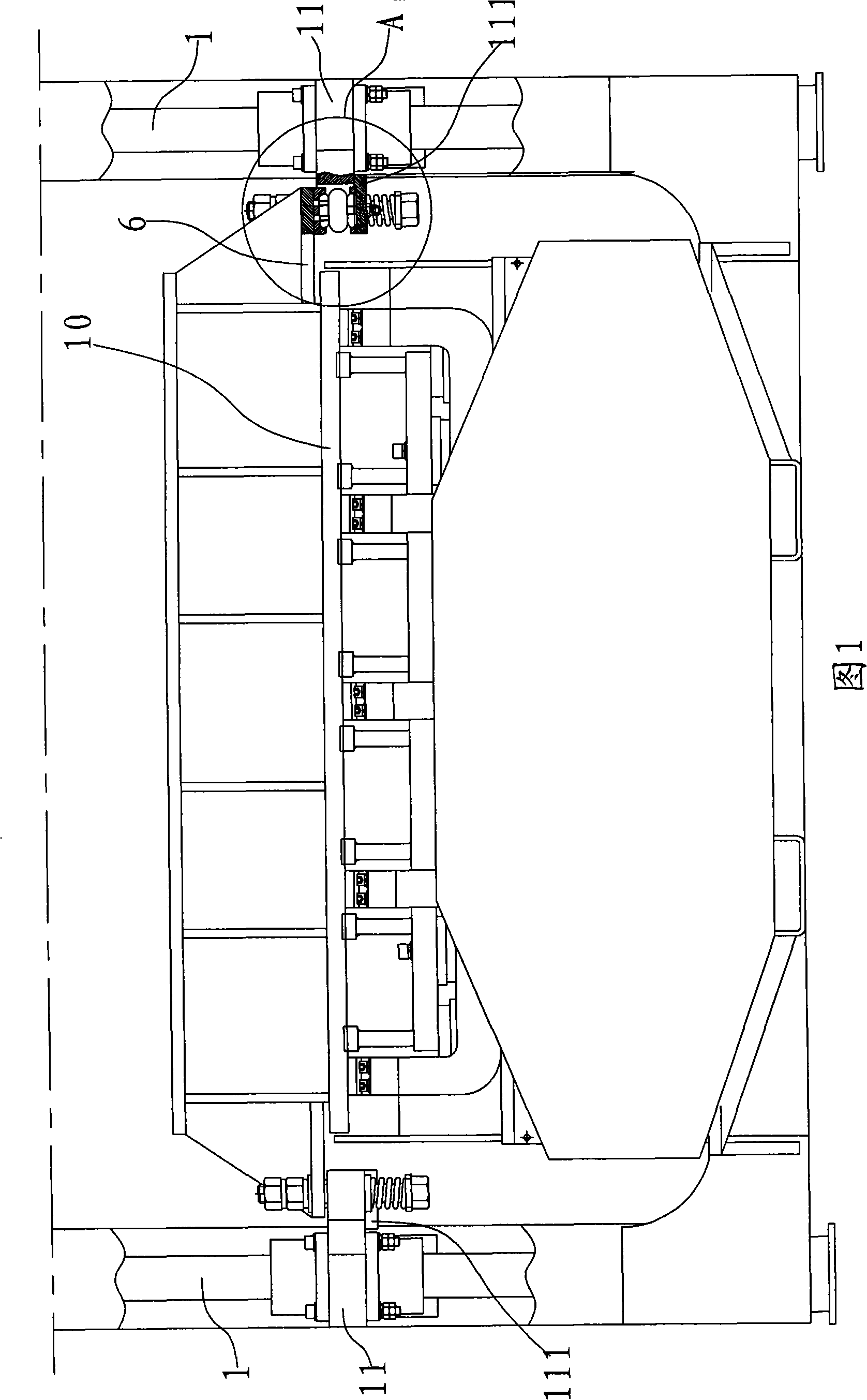 Shock-absorbing device of block shaper