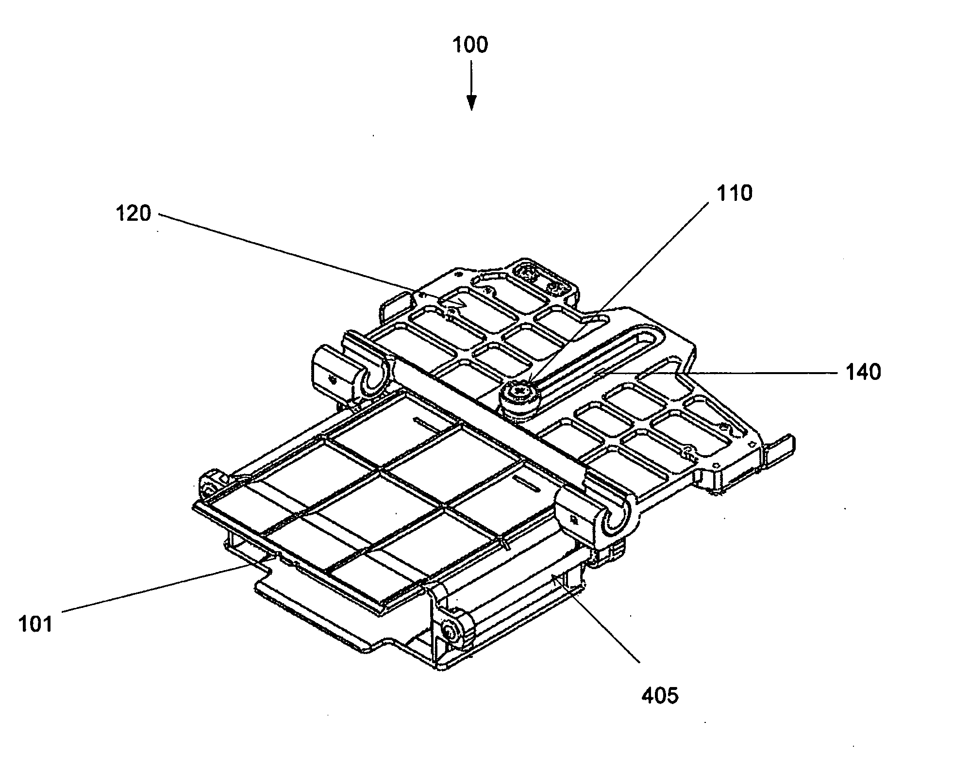 Static cam control of data tape transfer