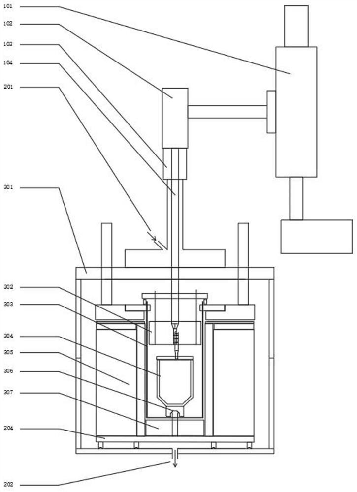 Improved device and method for growing high-temperature oxide crystals through heat exchange method with seed crystals arranged on top