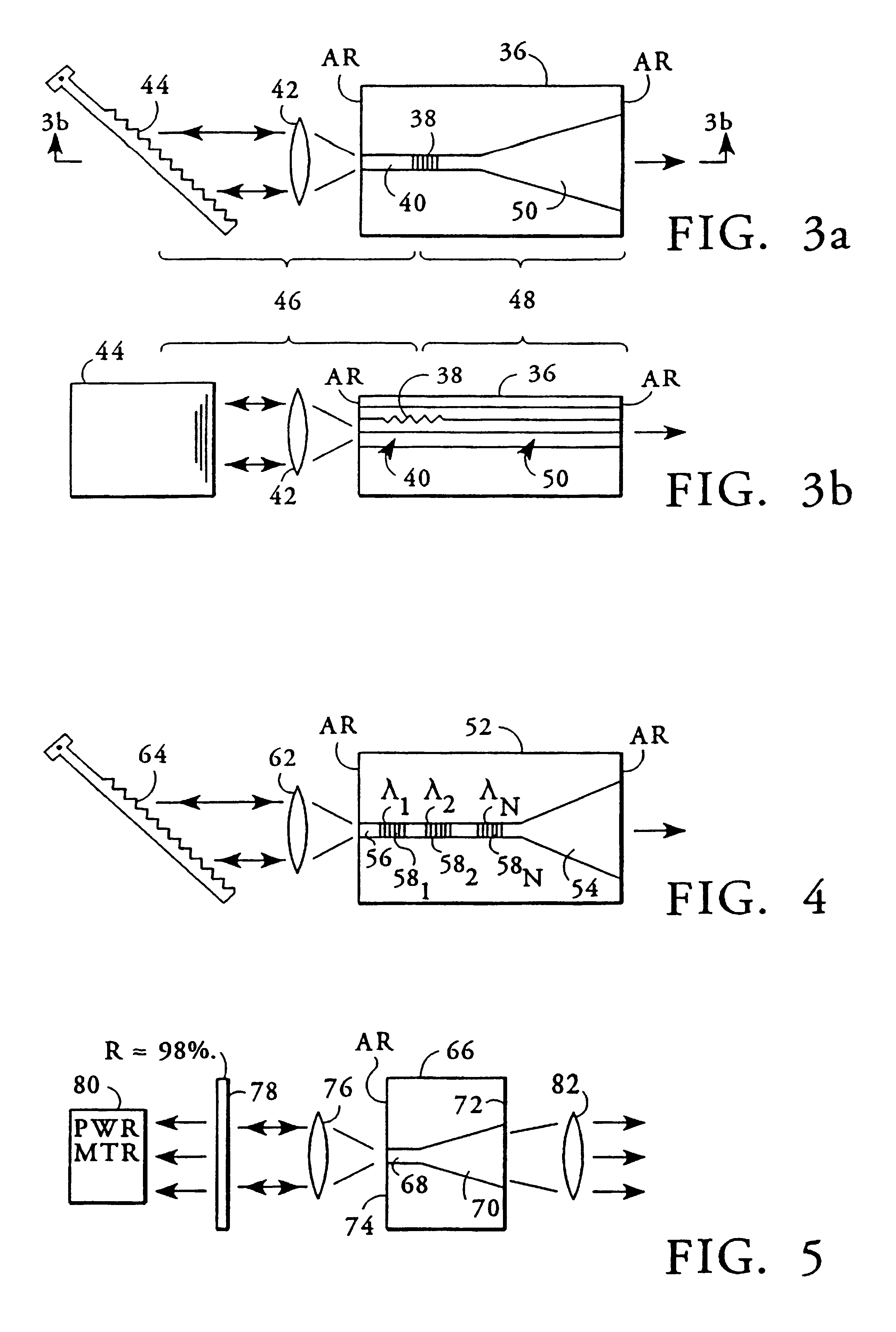 Semiconductor gain medium with multimode and single mode regions