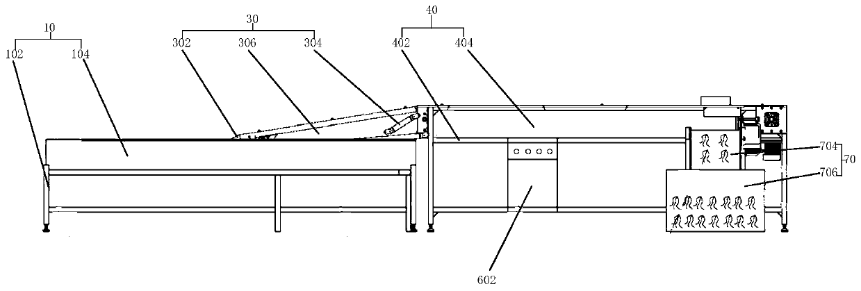 Automatic harvesting and root cutting production system