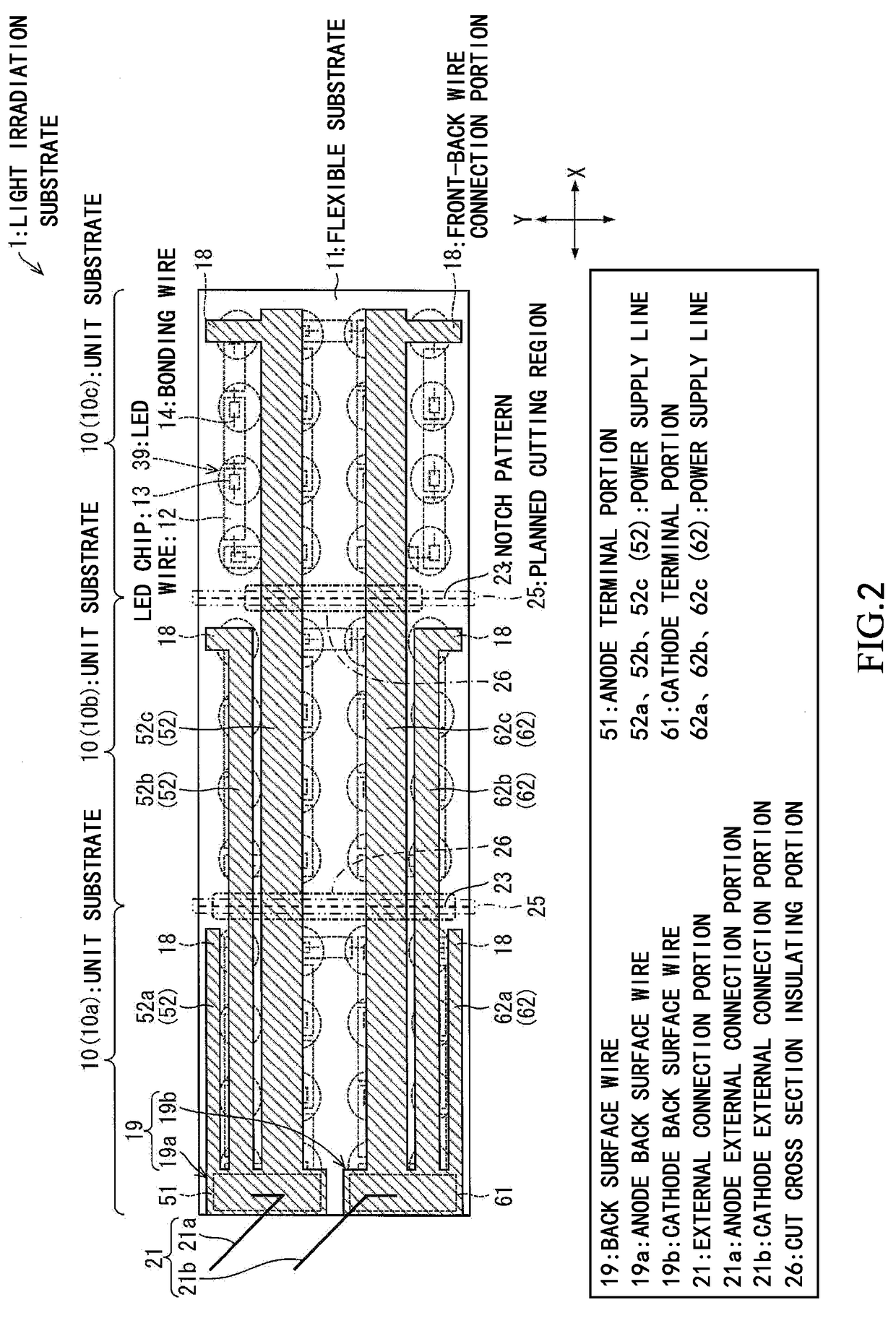 Light irradiation substrate