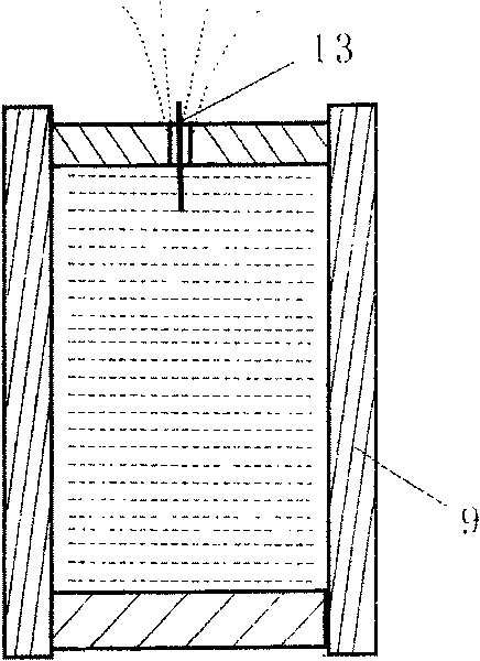 Combined fireworks with fire wheel pattern