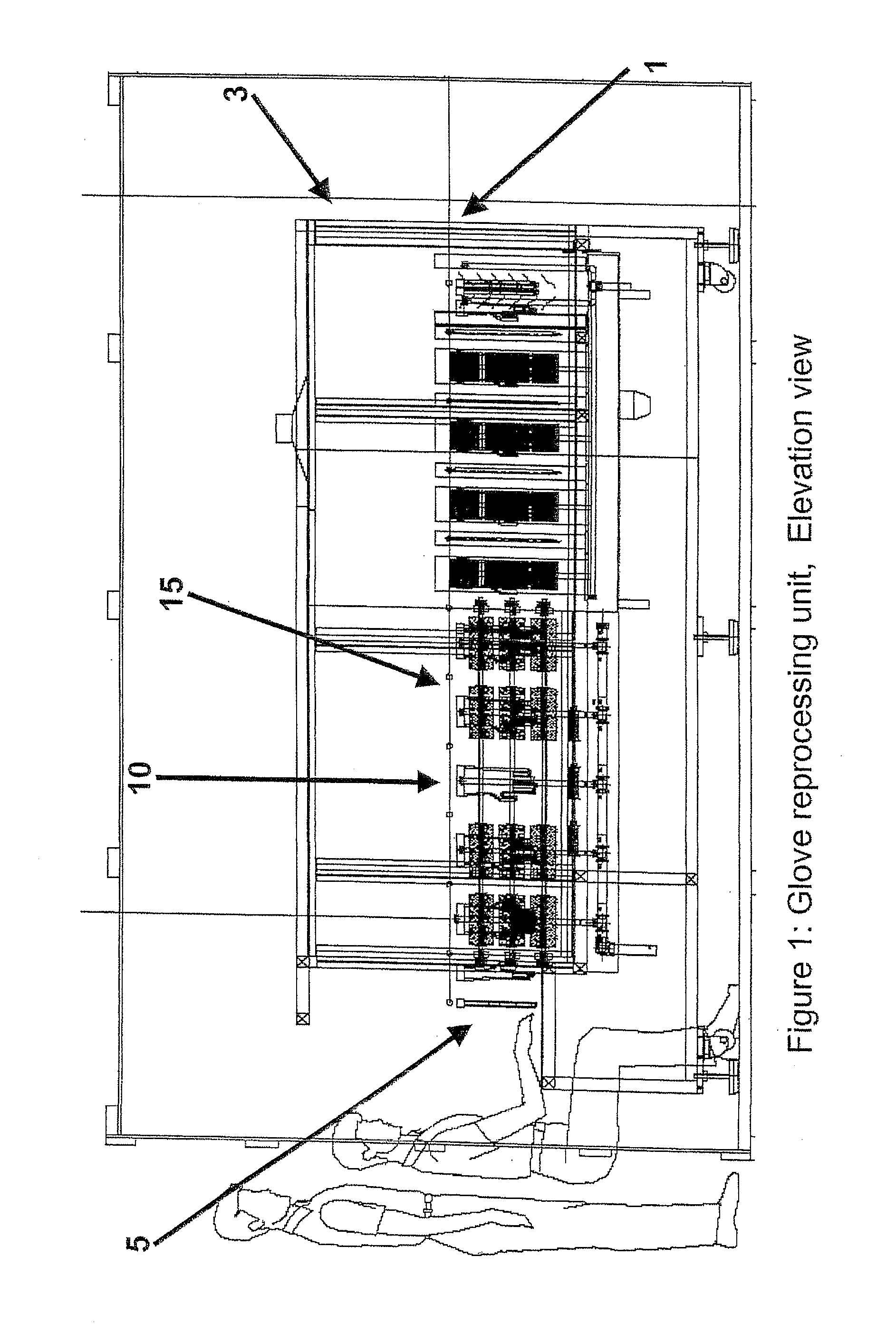 System for the processing of reusable gloves