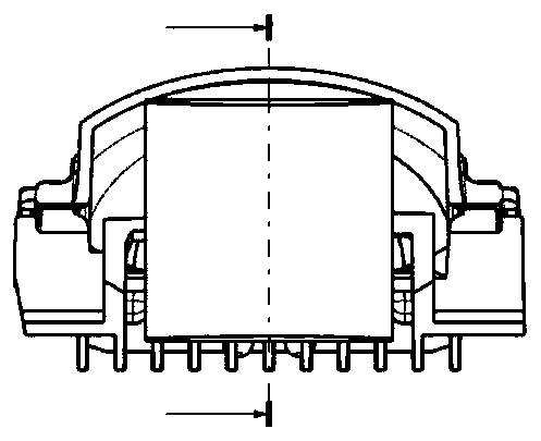 Combined lens composed of lens and reflecting mirror, and automobile lamp module for combined lens