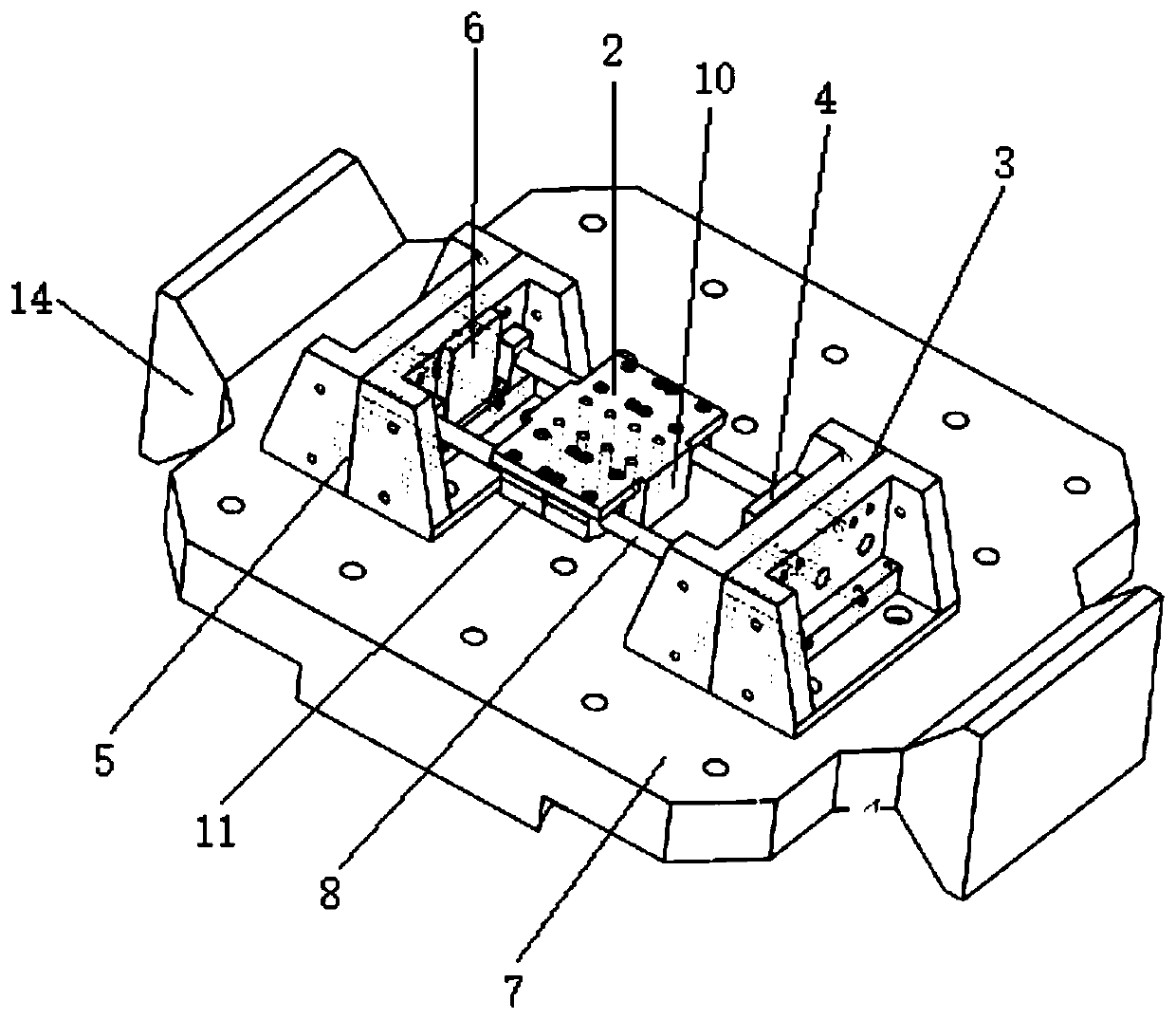 A multifunctional strong impact simulation test device and method