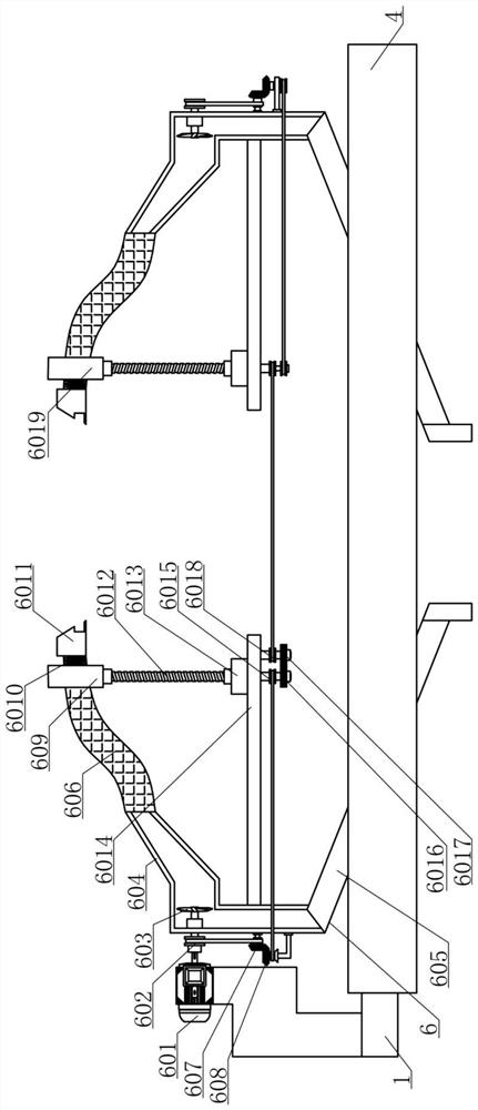 A lathe processing chip processing device