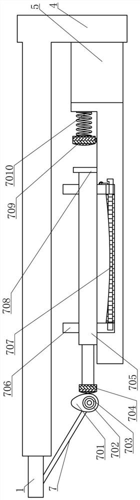 A lathe processing chip processing device